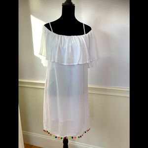 White summer off shoulder dress